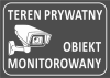 Tabliczka  teren prywatny obiekt monitorowany 21/14,8cm